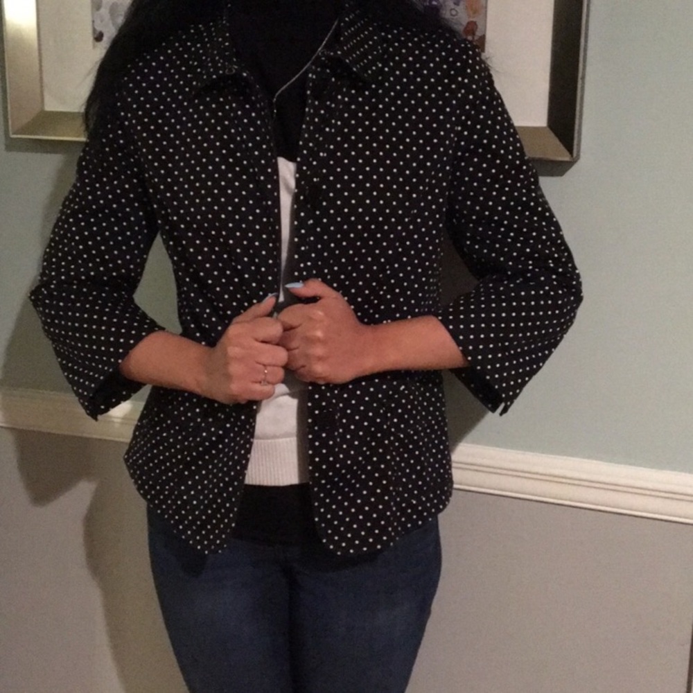 Talbots Polka Dot Blazer